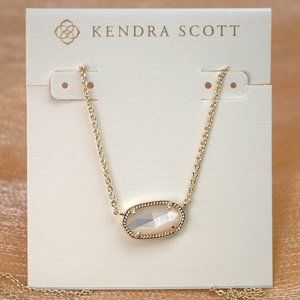 Kendra Scott Elisa Pendant Necklace in Ivory Pearl with Dust Bag
